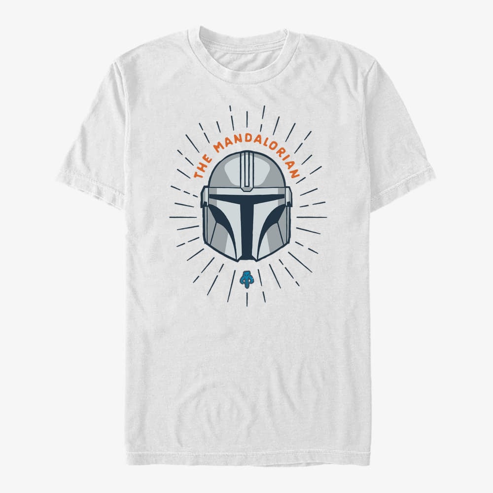 T-Shirts Merch Star Wars: The Mandalorian - Simple Shield Unisex T-Shirt White