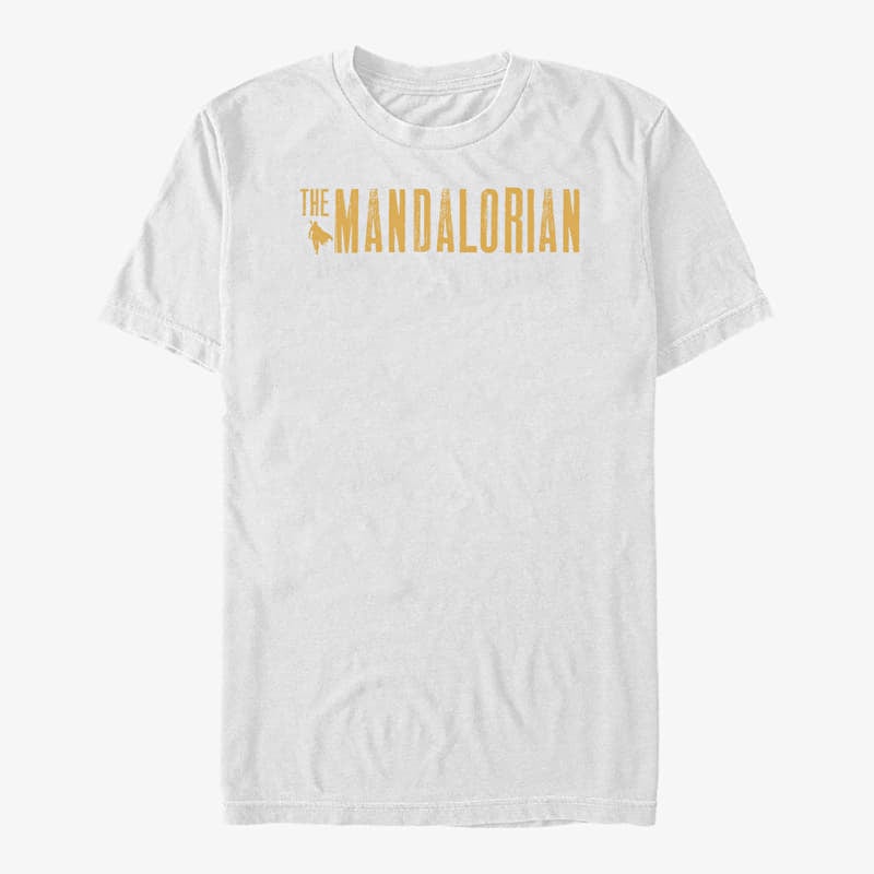 Merch Star Wars: The Mandalorian - Mandalorian Simplistic Logo Unisex T-Shirt White