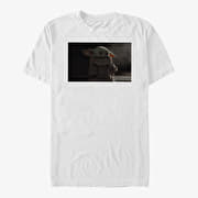 Merch Star Wars: The Mandalorian - Sad Baby Unisex T-Shirt White