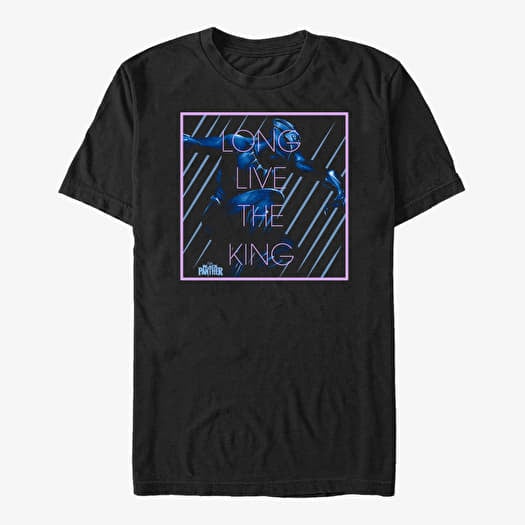 T-shirt Merch Marvel Black Panther: Movie - Long Live King Unisex T-Shirt Black