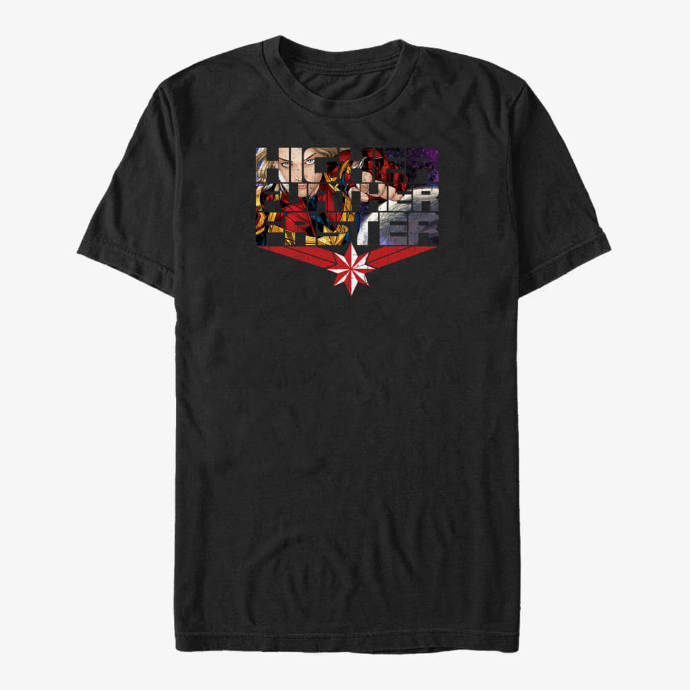 Pólók Merch Captain Marvel: Movie - Inside Comics Unisex T-Shirt Black