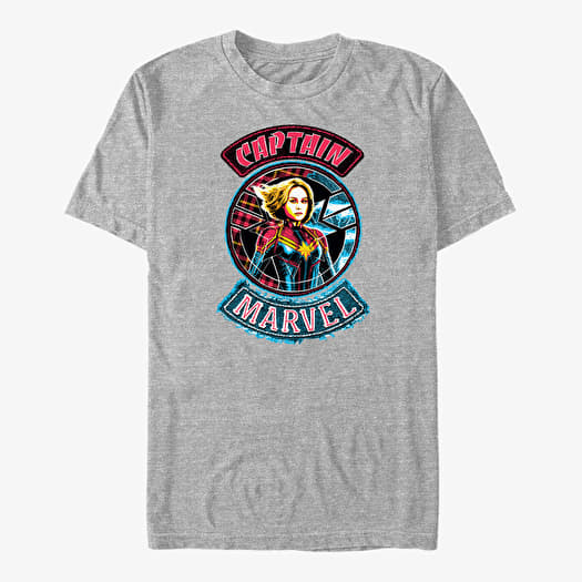 Camiseta Merch Captain Marvel: Movie - Marvel Patches Unisex T-Shirt Heather Grey