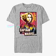 Merch Captain Marvel: Movie - Marvel Profile Unisex T-Shirt Heather Grey