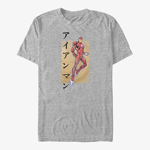 T-shirt Merch Marvel Avengers Classic - Aianman Kanji Unisex T-Shirt Heather Grey