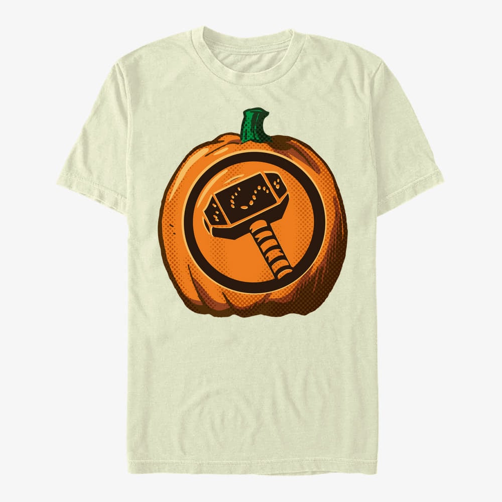 T-Shirts Merch Marvel Avengers Classic - Thor Pumpkin Unisex T-Shirt Natural