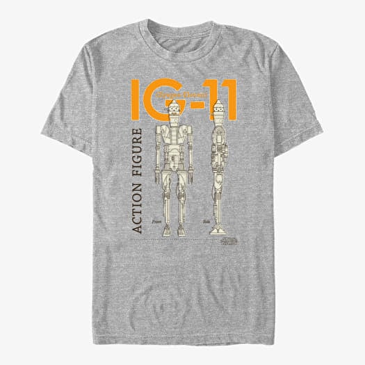 T-shirt Merch Star Wars: The Mandalorian - IG Schematics Unisex T-Shirt Heather Grey