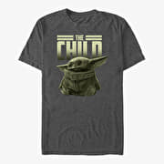 Merch Star Wars: The Mandalorian - Green Child Unisex T-Shirt Dark Heather Grey