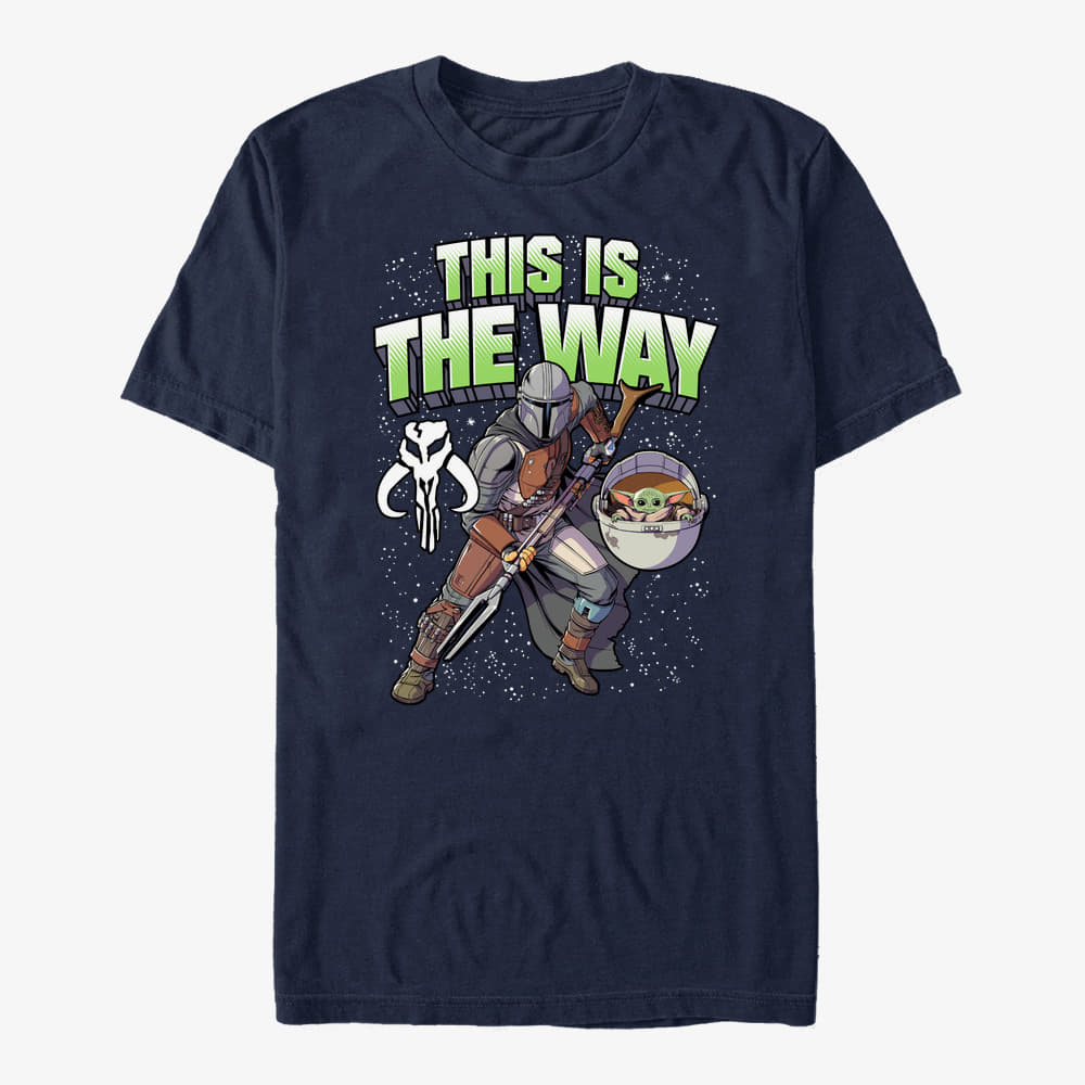Футболки Merch Star Wars: The Mandalorian - The Mando Way Unisex T-Shirt Navy Blue