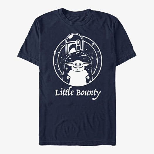 T-shirt Merch Star Wars: The Mandalorian - Little Bounty Unisex T-Shirt Navy Blue
