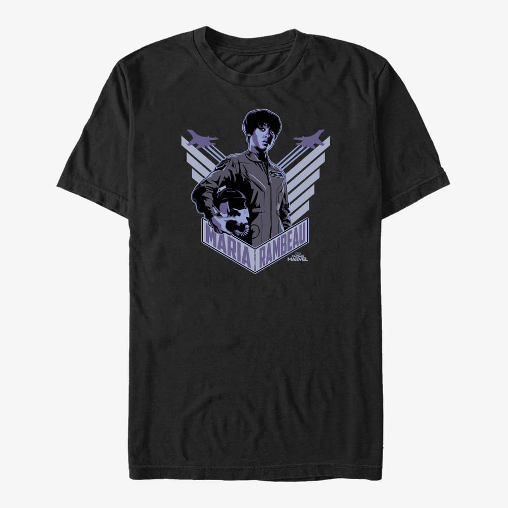 majice kratkih rukava Merch Captain Marvel: Movie - Wings for Maria Unisex T-Shirt Black