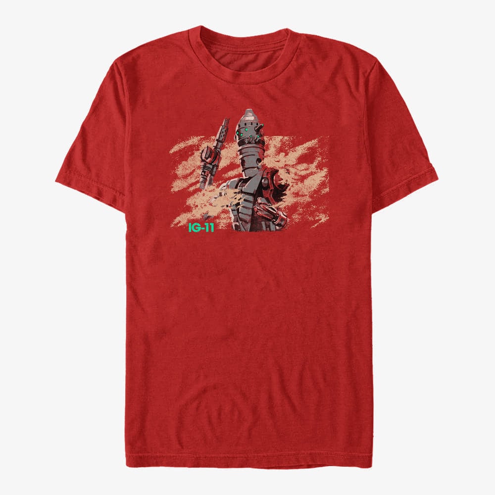 T-särgid Merch Star Wars: The Mandalorian - IG11 Droid Unisex T-Shirt Red