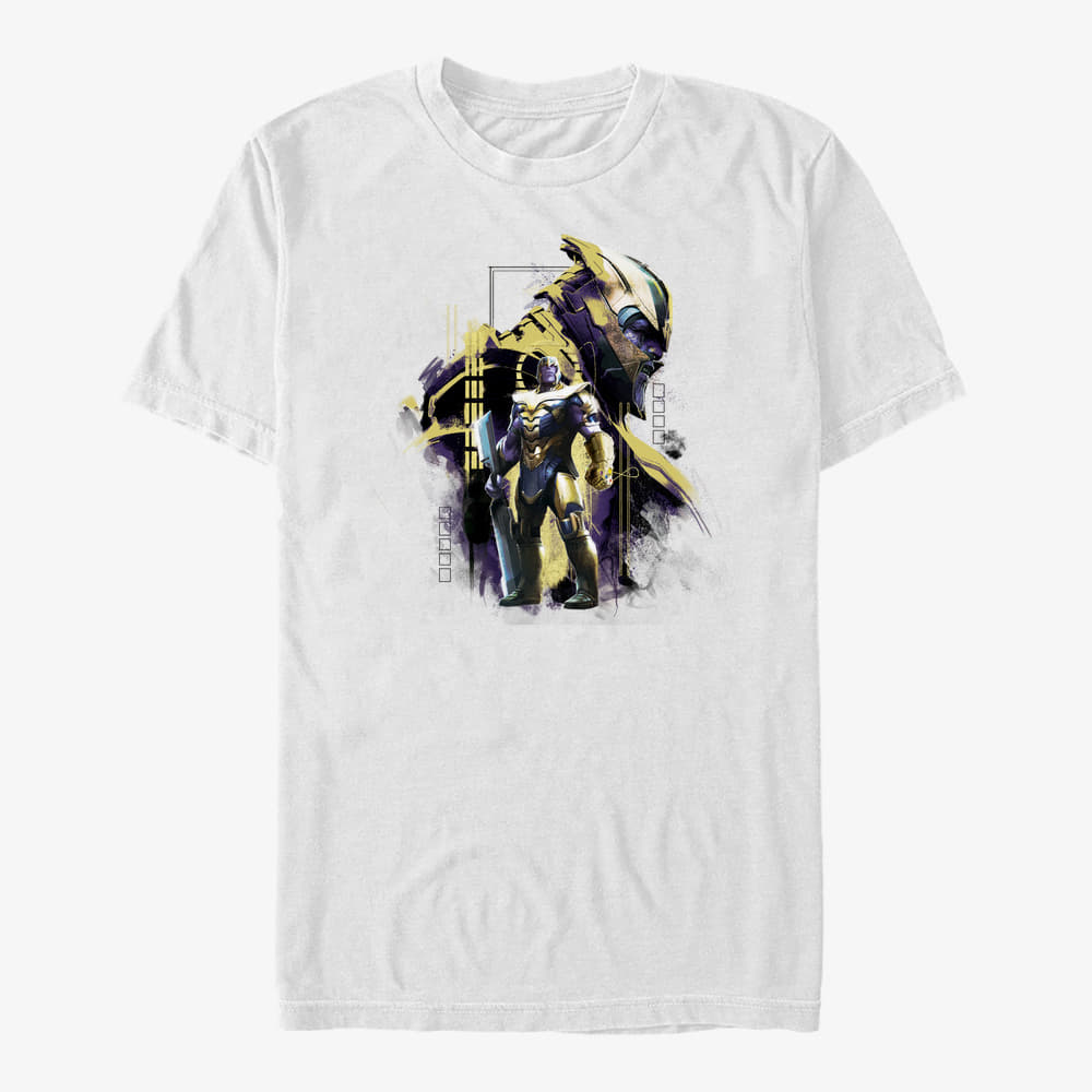 Trička Merch Marvel Avengers Endgame - Titan Frame Unisex T-Shirt White
