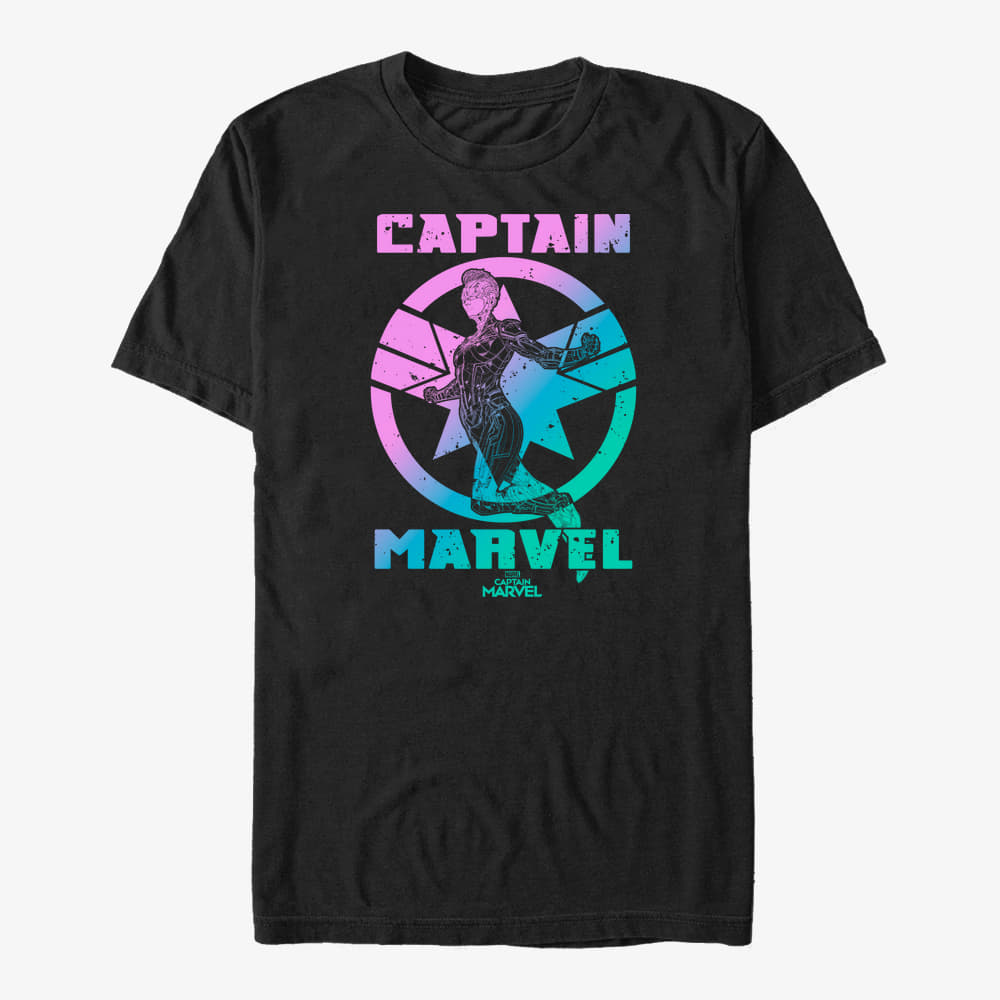Trička Merch Captain Marvel: Movie - Marvel Grade Unisex T-Shirt Black