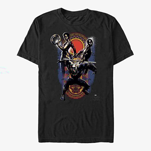 T-shirt Merch Marvel Black Panther: Movie - Big Three Unisex T-Shirt Black