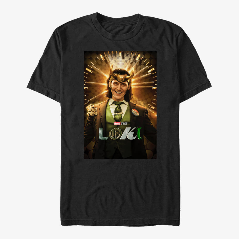 Camisetas Merch Marvel Loki - Loki Smile Poster Unisex T-Shirt Black