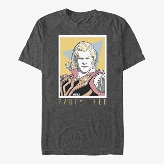 T-särk Merch Marvel What If...? - Party Thor Simple Unisex T-Shirt Dark Heather Grey