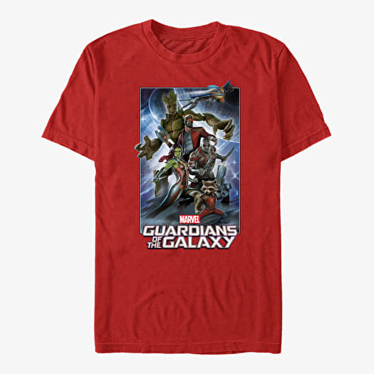 T-shirt Merch Marvel GOTG Classic - Racoon Gun Unisex T-Shirt Red