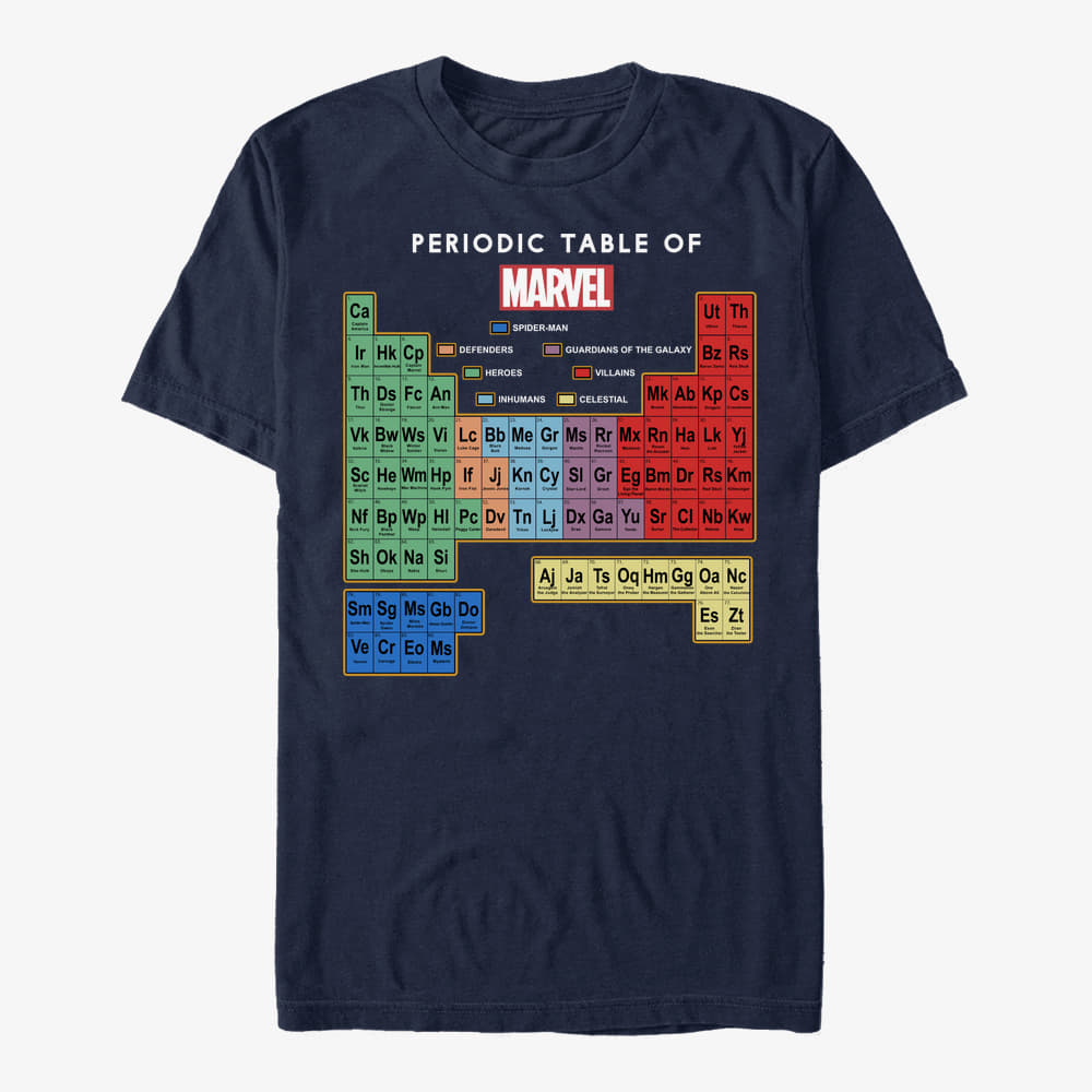 Magliette Merch Marvel Avengers Classic - Learn Heroes Unisex T-Shirt Navy Blue