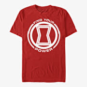 Merch Marvel Avengers - Power of Black Widow Unisex T-Shirt Red