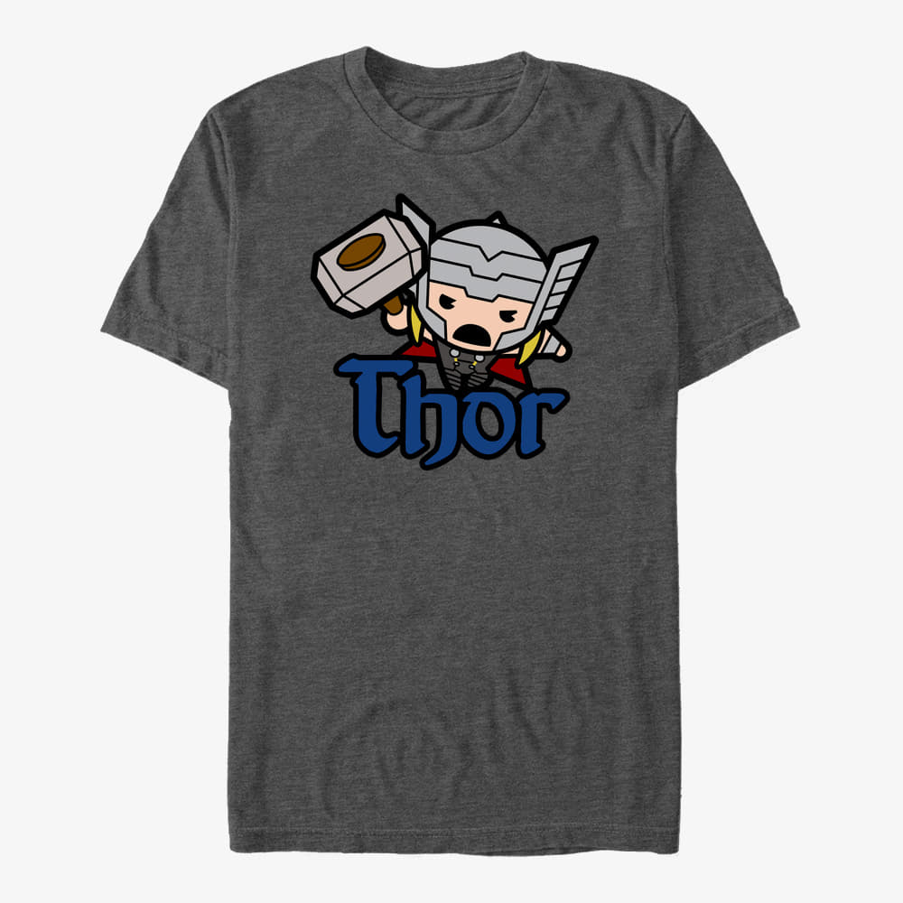 T-särgid Merch Marvel Avengers Classic - Kawaii Thor Unisex T-Shirt Dark Heather Grey