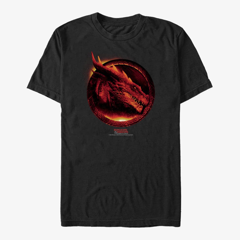 T-shirts Merch Dungeons & Dragons: Honor Among Thieves - Flaming Dragon Unisex T-Shirt Black