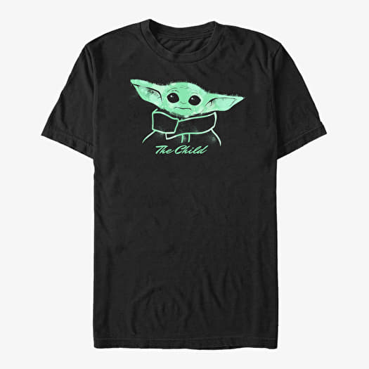 T-shirt Merch Star Wars: The Mandalorian - Painted Child Unisex T-Shirt Black