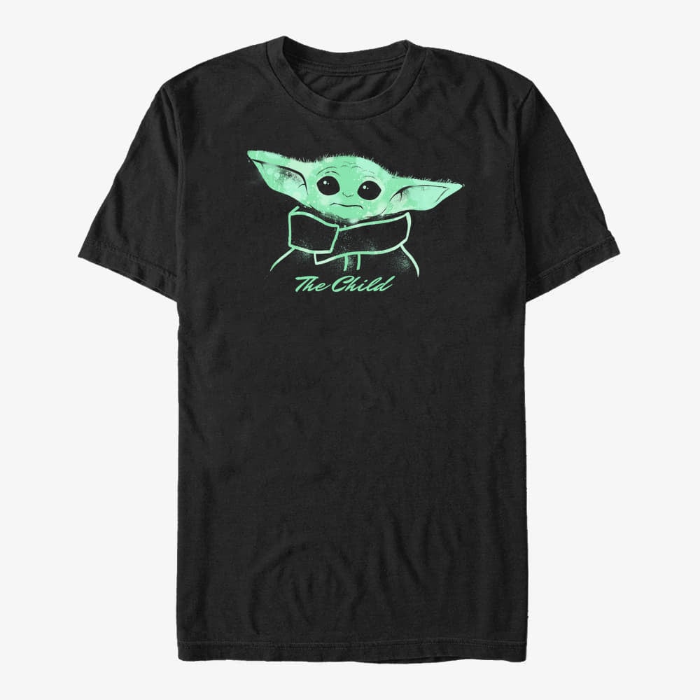 T-shirts Merch Star Wars: The Mandalorian - Painted Child Unisex T-Shirt Black