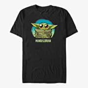 Merch Star Wars: The Mandalorian - Cute Baby Heart Unisex T-Shirt Black