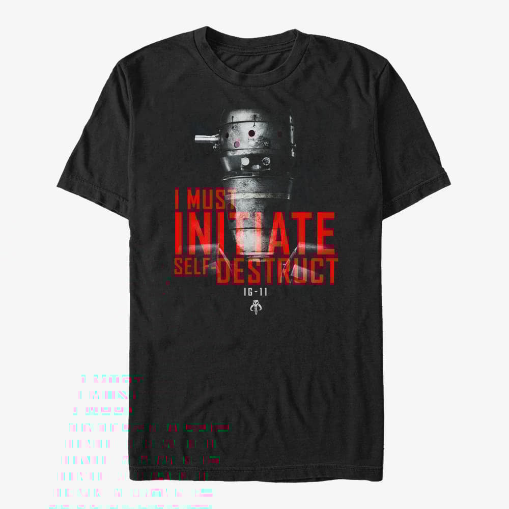 T-särgid Merch Star Wars: The Mandalorian - IG-Destruct Unisex T-Shirt Black