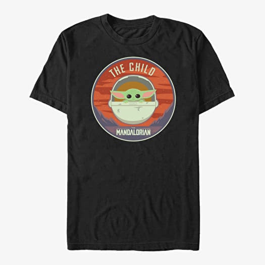 T-shirt Merch Star Wars: The Mandalorian - The Child Bassinet Badge Unisex T-Shirt Black