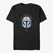 Merch Star Wars: The Mandalorian - Simple Shield Unisex T-Shirt Black