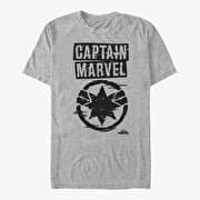 Merch Captain Marvel: Movie - Painted Logo Unisex T-Shirt Heather Grey