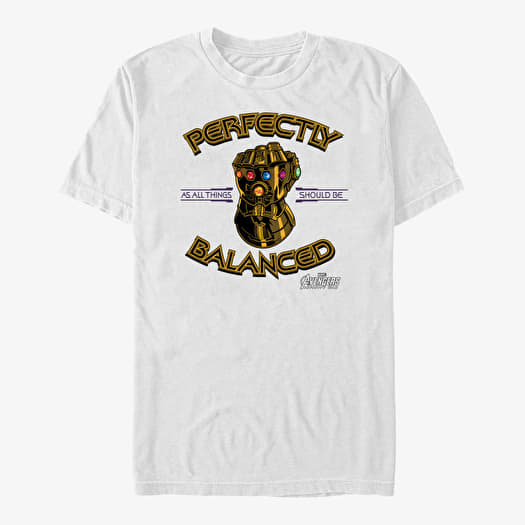 Póló Merch Marvel Avengers: Infinity War - Perfectly Balanced Unisex T-Shirt White