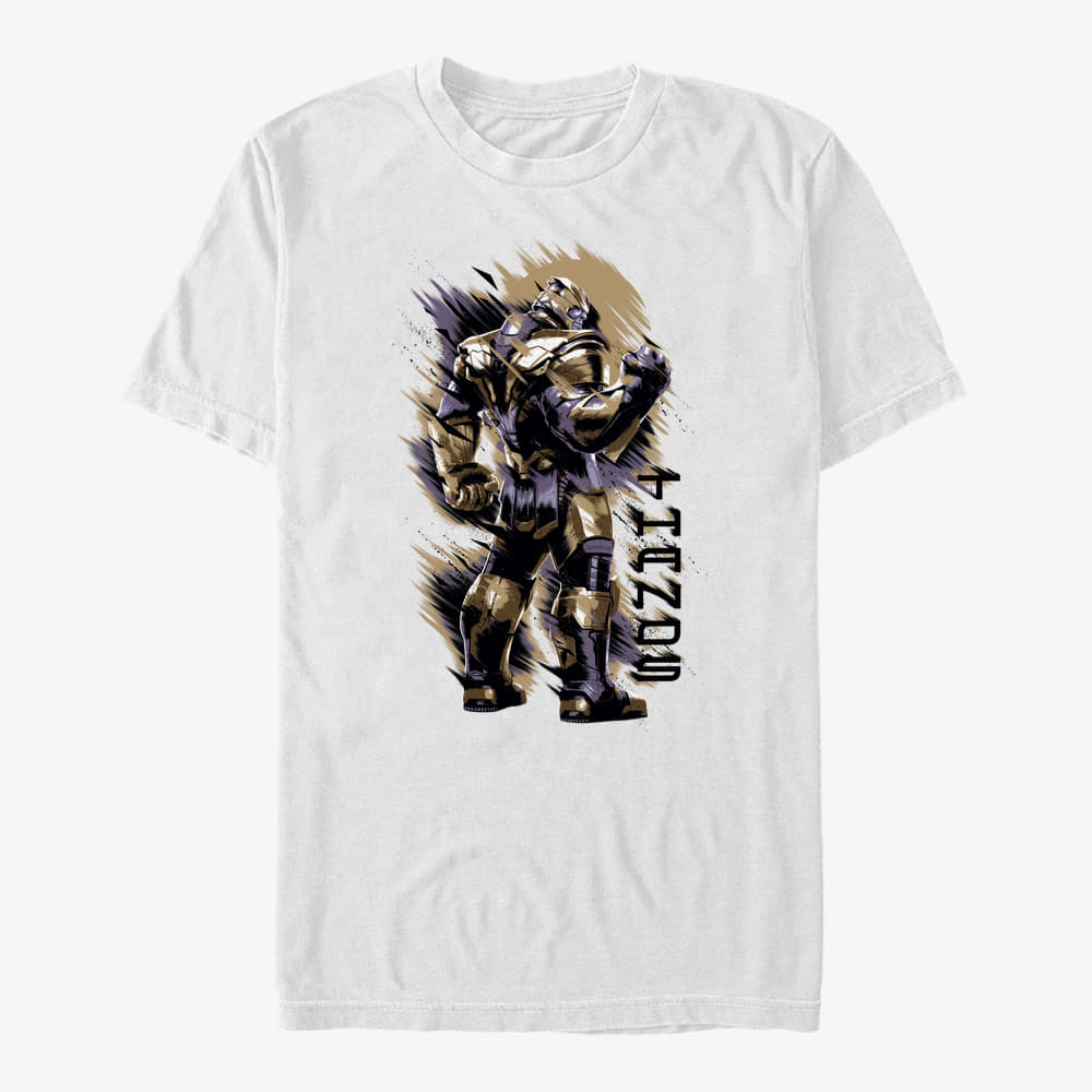 majice kratkih rukava Merch Marvel Avengers Endgame - Thanos Shoulder Unisex T-Shirt White