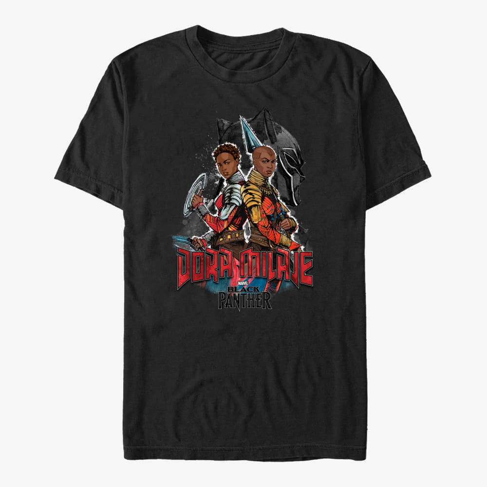 majice kratkih rukava Merch Marvel Black Panther: Movie - Dora Milaje Unisex T-Shirt Black