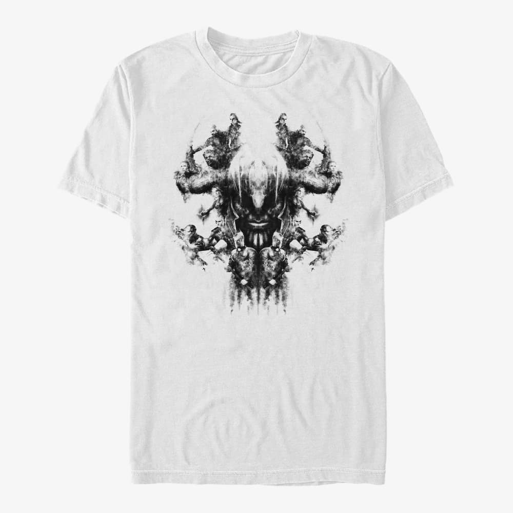 Tričká Merch Marvel Avengers Endgame - Smoke Skull Unisex T-Shirt White