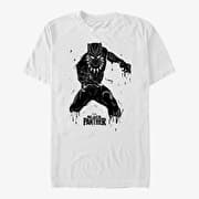 Merch Marvel Black Panther: Movie - Splattered Panther Unisex T-Shirt White