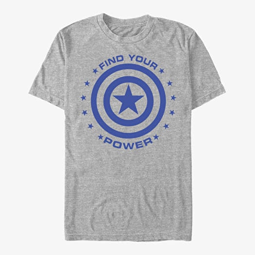 T-krekls Merch Marvel Avengers - Captain Power Unisex T-Shirt Heather Grey