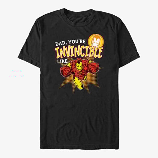 Camiseta Merch Marvel Avengers Classic - Invincible like Dad Unisex T-Shirt Black