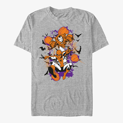 T-shirt Merch Marvel Avengers Classic - Team Pumpkin Unisex T-Shirt Heather Grey