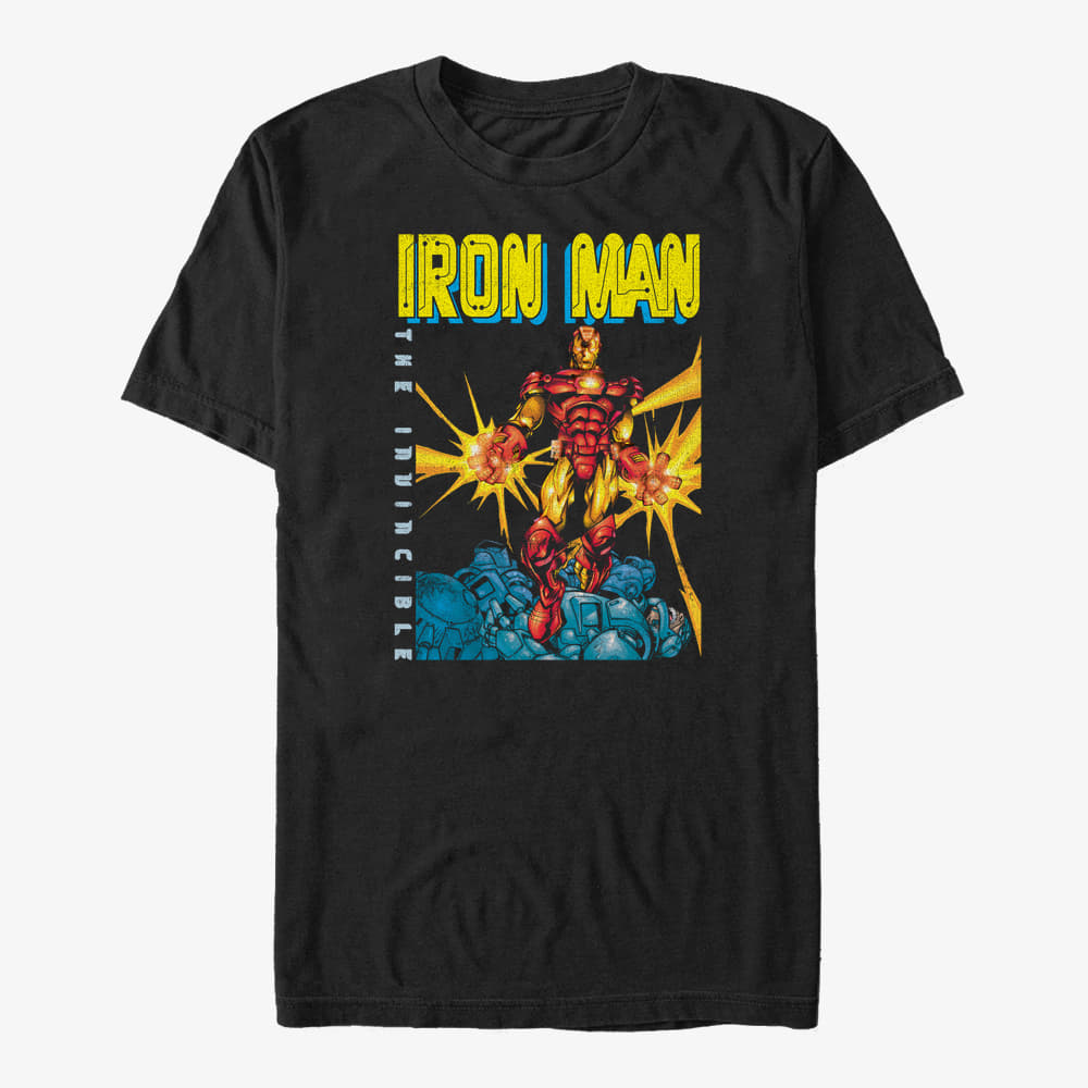Trička Merch Marvel Avengers Classic - IRON MAN Unisex T-Shirt Black