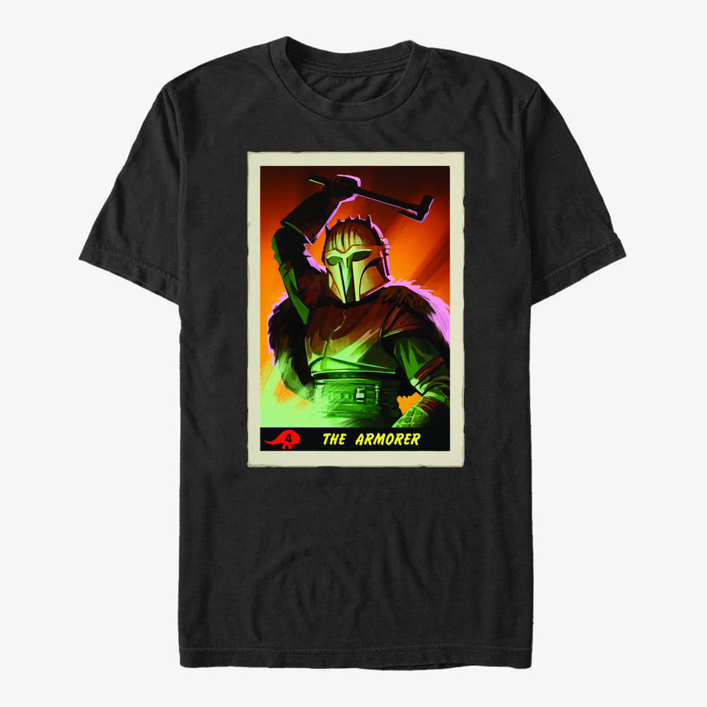 majice kratkih rukava Merch Star Wars: The Mandalorian - Armorer Card Unisex T-Shirt Black