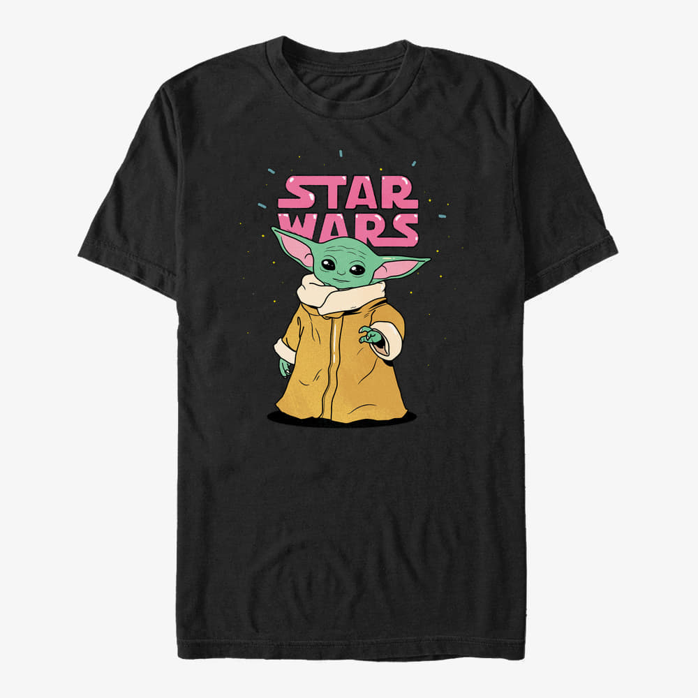 T-Shirts Merch Star Wars: The Mandalorian - The Child Stance Logo Unisex T-Shirt Black