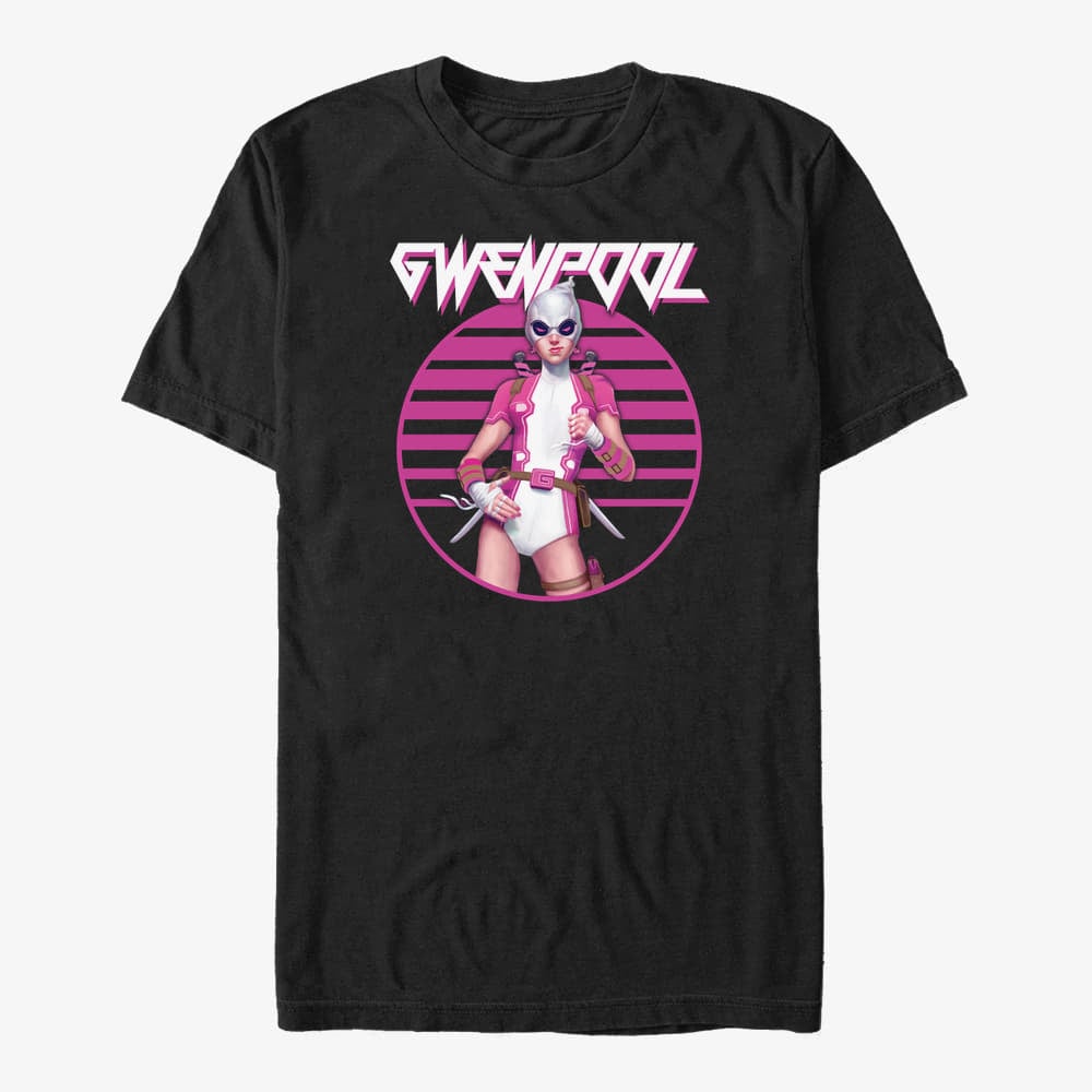 Koszulki Merch Marvel Deadpool - Gwenpool Intro Unisex T-Shirt Black