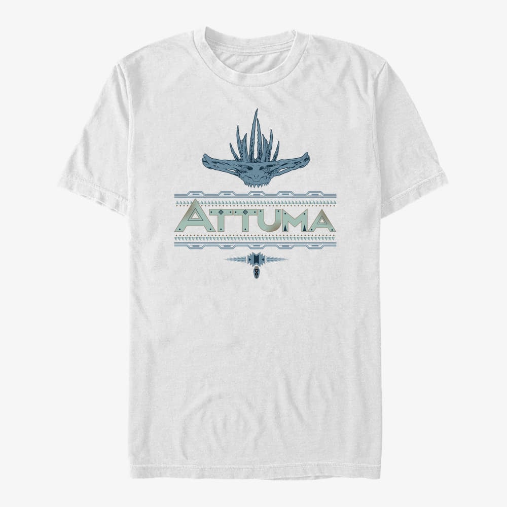 T-Shirts Merch Marvel Black Panther: Wakanda Forever - ATTUMA TRIBAL Unisex T-Shirt White