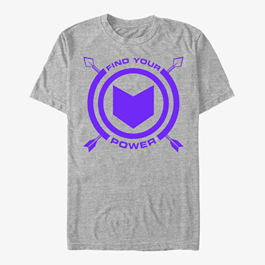 T-shirt Merch Marvel Avengers - Power of Hawkeye Unisex T-Shirt Heather Grey