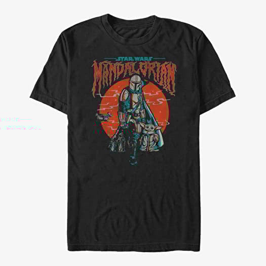 T-shirt Merch Star Wars: The Mandalorian - Mandalorian Fog Unisex T-Shirt Black