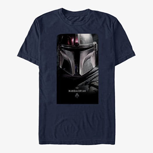 T-shirt Merch Star Wars: The Mandalorian - Hero Shot Unisex T-Shirt Navy Blue