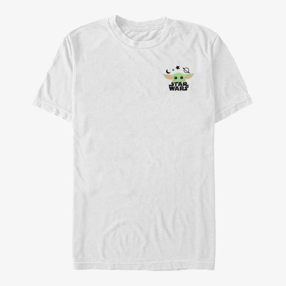 Trička Merch Star Wars: The Mandalorian - Star Child Unisex T-Shirt White