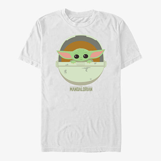 Majica Merch Star Wars: The Mandalorian - The Child Cute Bassinet Unisex T-Shirt White